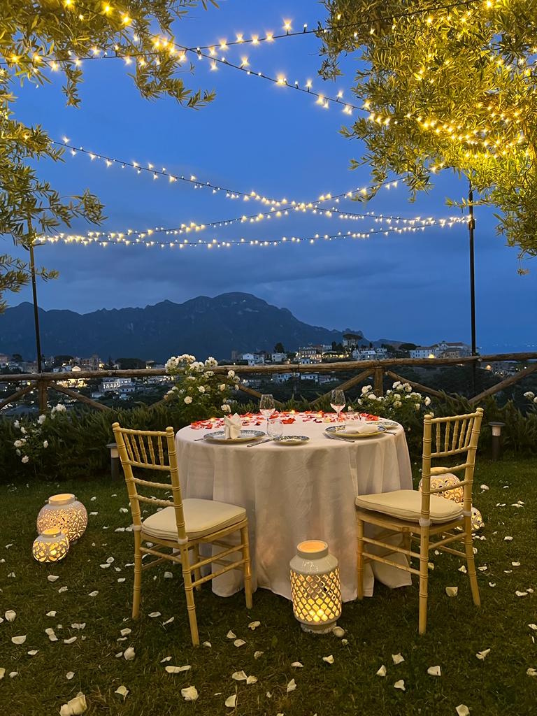 Romantic dinner at Ristorante Gli Ulivi on the Amalfi Coast